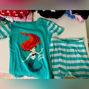 Hanna Andersson Disney Ariel short John pajamas